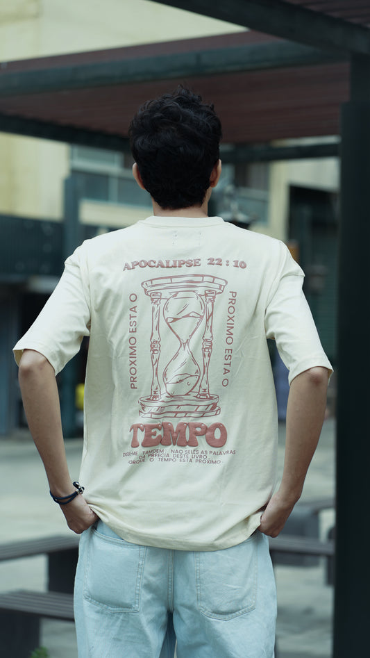 "Tempo" Oversized Graphic T-Shirt "Cream"