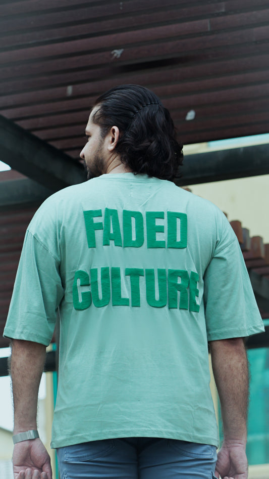 FADED CULTURE Oversized Tee – Mint Green