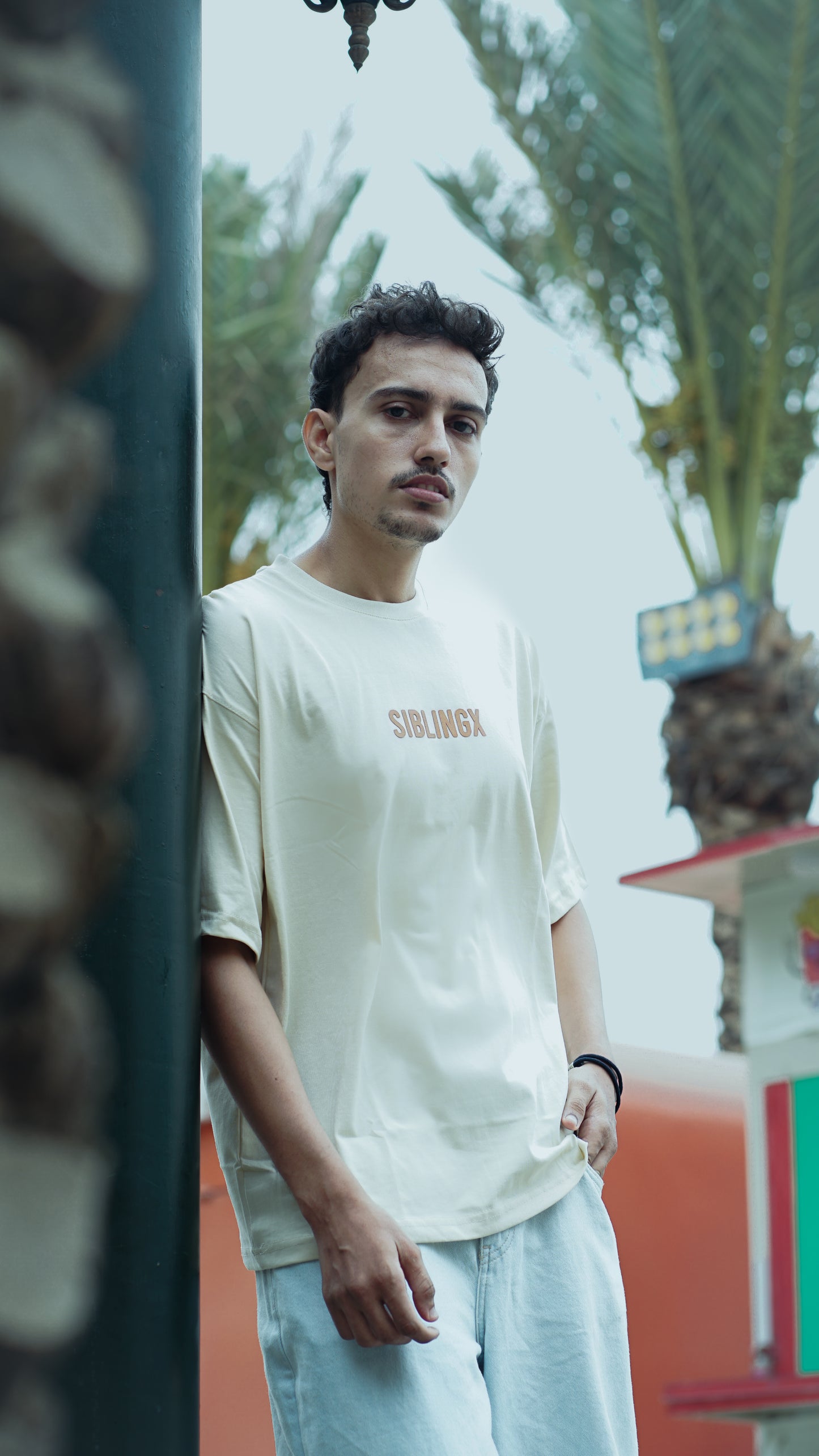 "Tempo" Oversized Graphic T-Shirt "Cream"