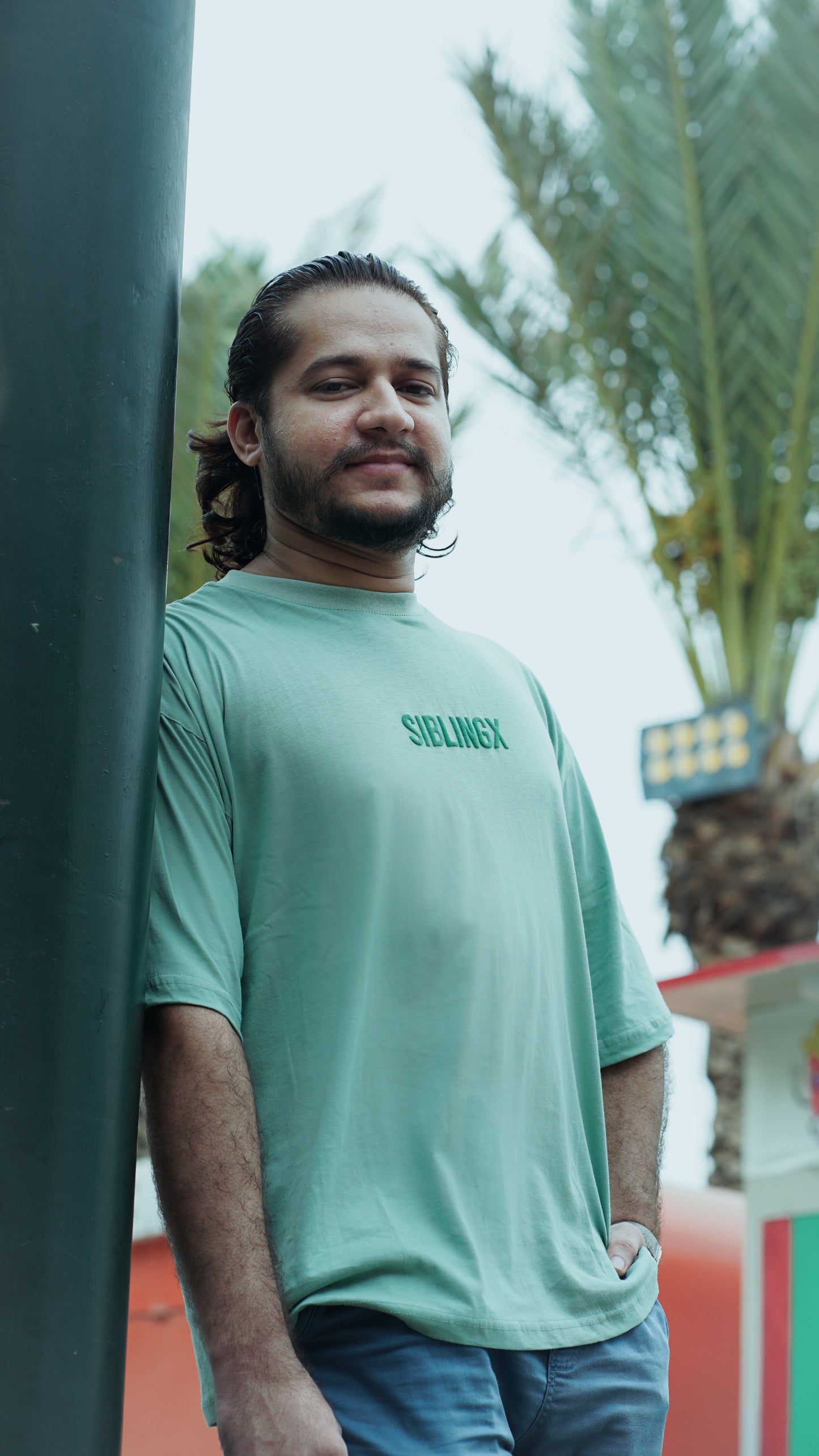 FADED CULTURE Oversized Tee – Mint Green